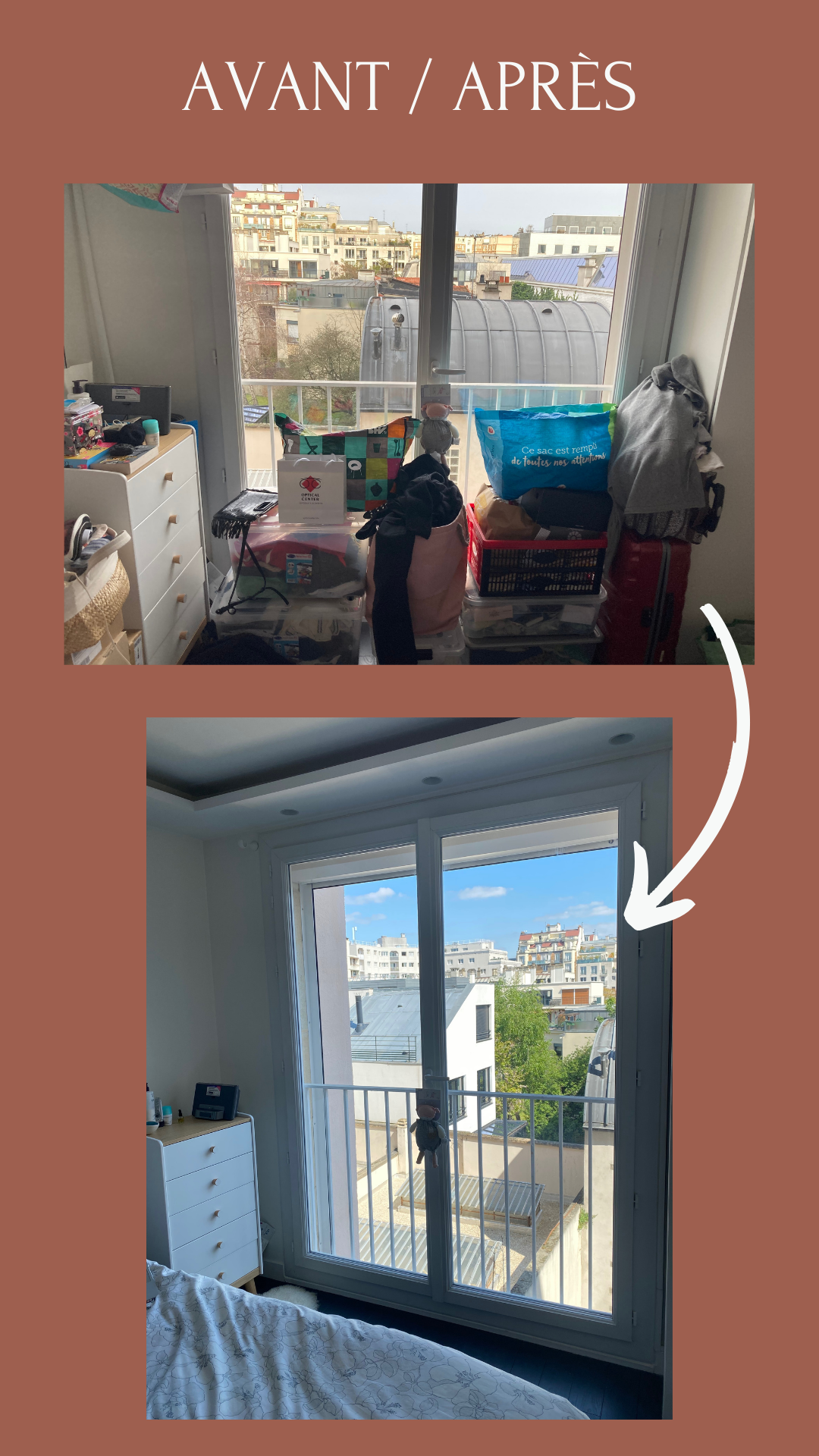 Rangement avant après par un home organiser a Boulogne Billancourt