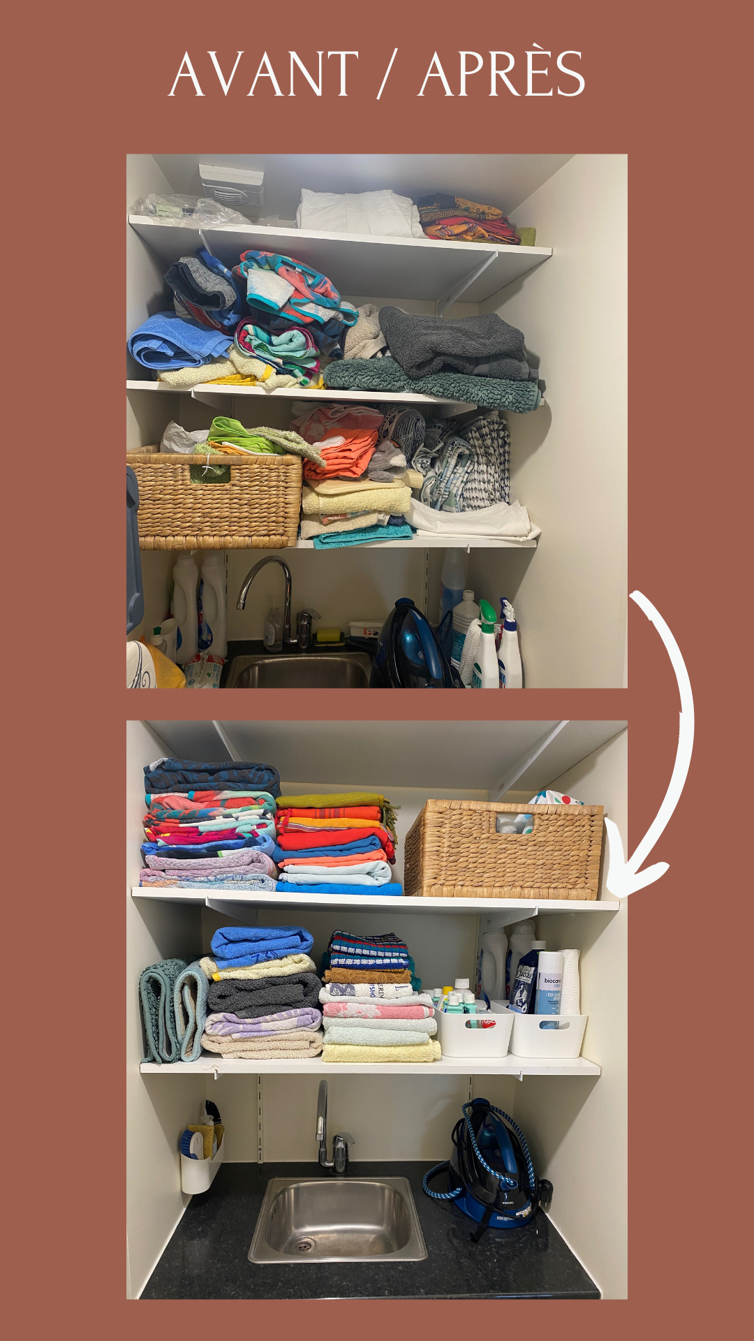 Avant après cuisine home organiser