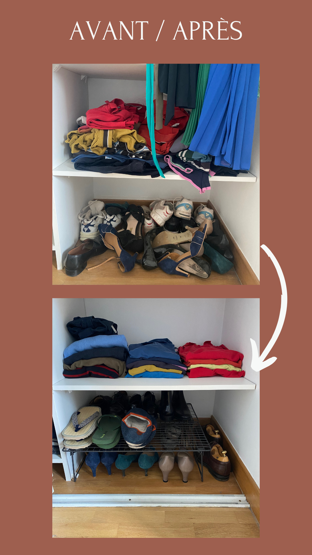 rangement penderie par un home organiser