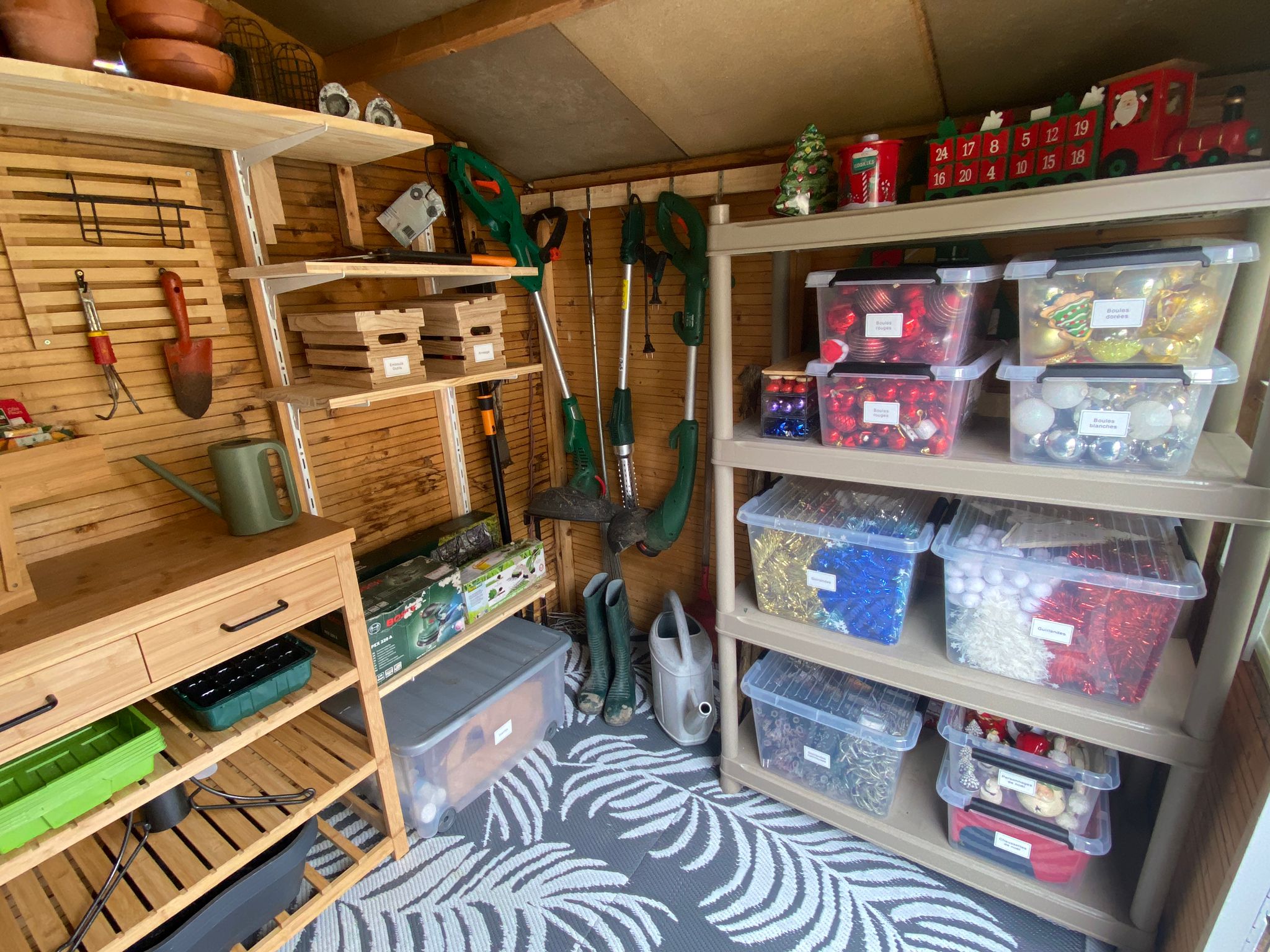 Rangement outils de jardin par un home organiser